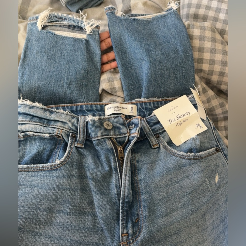Abercrombie the skinny high rise curve love jeans